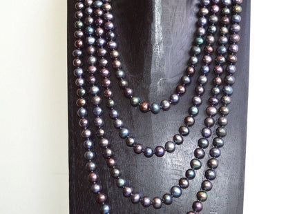 90 inches Genuine 8-8.5mm Peacock Potato Freshwater Pearl Necklace, Bridal Pearl Necklace, Wedding Necklace, Long Pearl Necklace #140