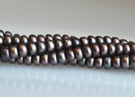 6 to 6.5 mm Button Freshwater Pearl, Peacock Freshwater Pearl Button Beads, Cultured Pearl Roundelle Beads, Peacock Button Pearls (151-BP06)