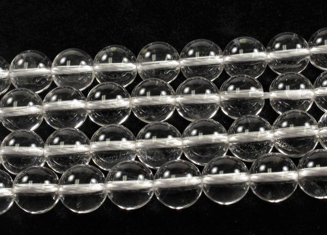 WHOLESALE 8 mm OR 10 mm Round Smooth Clear Quartz Gemstone Beads Natural Clear Rock Crystal Beads Genuine Clear Crystal Quartz Beads #491