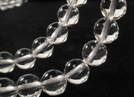 WHOLESALE 8 mm OR 10 mm Round Smooth Clear Quartz Gemstone Beads Natural Clear Rock Crystal Beads Genuine Clear Crystal Quartz Beads #491