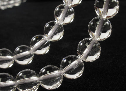 8 mm OR 10 mm Round Smooth Clear Quartz Gemstone Beads Natural Clear Rock Crystal Beads Genuine Clear Crystal Quartz Beads #491