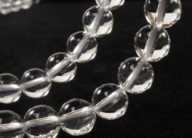 8 mm OR 10 mm Round Smooth Clear Quartz Gemstone Beads Natural Clear Rock Crystal Beads Genuine Clear Crystal Quartz Beads #491