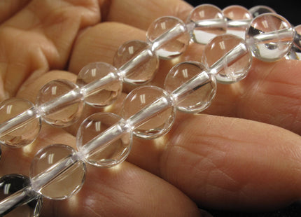 WHOLESALE 8 mm OR 10 mm Round Smooth Clear Quartz Gemstone Beads Natural Clear Rock Crystal Beads Genuine Clear Crystal Quartz Beads #491