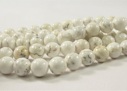WHOLESALE 8 mm Smooth Round White OR Blue Howlite Jasper Gemstone Beads, Round Smooth Howlite Beads #498