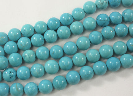 WHOLESALE 8 mm Smooth Round White OR Blue Howlite Jasper Gemstone Beads, Round Smooth Howlite Beads #498
