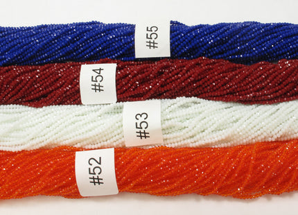 3-3.5 mm Faceted Rondelle Czech Crystal Seed Beads 64 Colors to Select #541