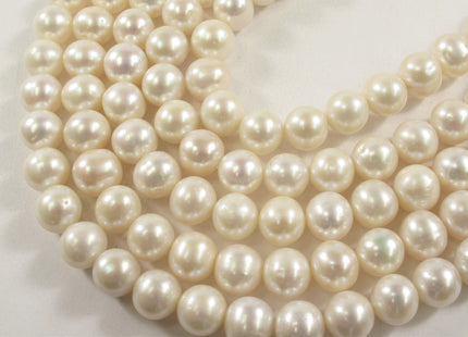 10-11 mm High Luster Natural White Potato Freshwater Pearl Beads, Genuine Cultured Pearls, White Natural Freshwater Pearl Beads #569