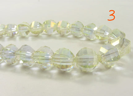10 mm Faceted Diamond Crystal Beads, Glass Diamond Beads,Chinese Faceted Crystal Diamond Beads, Diamond Crystals, Faceted Beads (681-CSYL10)