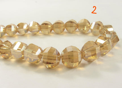 10 mm Faceted Diamond Crystal Beads, Glass Diamond Beads,Chinese Faceted Crystal Diamond Beads, Diamond Crystals, Faceted Beads (681-CSYL10)