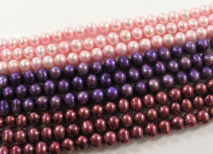 8-9 mm Potato Freshwater Pearl Beads Baby Pink, Cranberry OR Purple, Genuine Cultured Freshwater Pearl Beads, Potato Pearls #651
