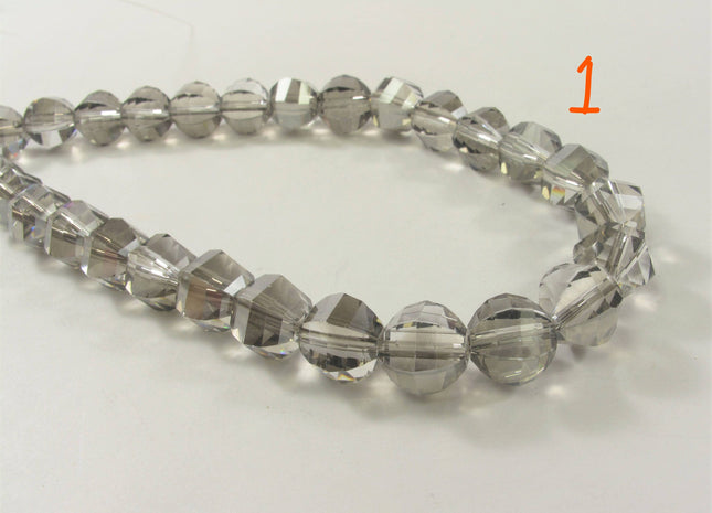 10 mm Faceted Diamond Crystal Beads, Glass Diamond Beads,Chinese Faceted Crystal Diamond Beads, Diamond Crystals, Faceted Beads (680-CSYL10)