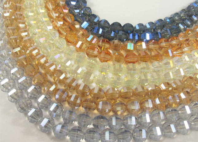 10 mm Faceted Diamond Crystal Beads, Glass Diamond Beads,Chinese Faceted Crystal Diamond Beads, Diamond Crystals, Faceted Beads (681-CSYL10)