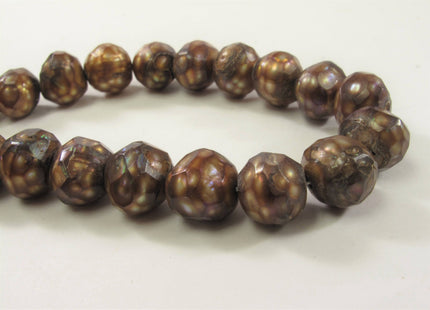 8-9 mm OR 10-11 mm Half Strand Faceted Medium Champagne Potato Freshwater Pearl Beads Limited Edition Faceted Genuine Pearl Beads #690