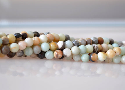 Flower Amazonite Semi Precious Stone Beads Natural Color Natural Amazonite Beads Size 8 and 10mm 16 inches # 2005