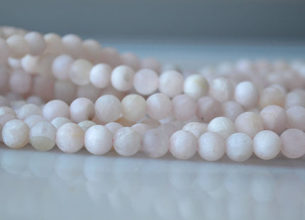Natural Rose Quartz Gemstone Matt Beads Nutural Pink Color Round Shape Size 8mm #2014
