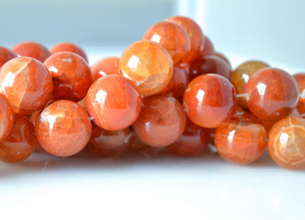 12mm 14mm 16mm 18mm 20mm AAA Smooth Round Natural Fire Carnelian Agate Natural Orange Red Jumbo Size Carnelian Beads 8 Inches Strand #2016