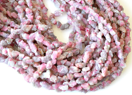 Natural Purple Pink Tourmaline Gemstone Beads Natural Small Rough Shape Size Approx. 6x8mm to 8x10mm #2019