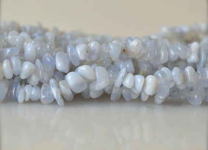 Natural Gemstone Chalcedony Beads Nutural Blue Color Nugget and Chips Shape Size Approx. 10x12mm and 5-6x8-10mm #2022