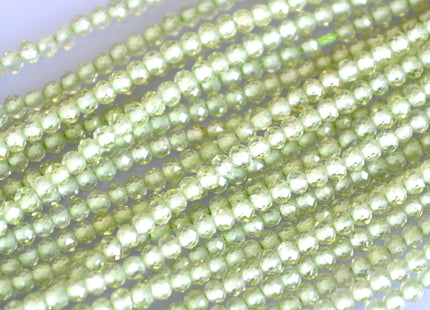 Natural Gemstone Tiny Peridot Beads Natural Green Color Faceted Round Shape Size Approx. 2mm #2038