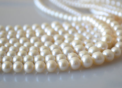 4-9mm AAA Natural White Perfect Round Freshwater Graduated Pearls High Luster Bridal White Cultured Freshwater Pearls #701
