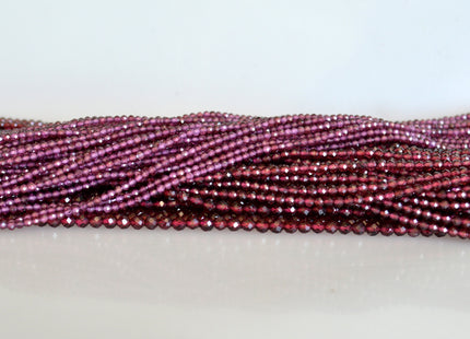 WHOLESALE 2mm 2.5mm 3mm Natural Tiny Garnet Beads Natural Red Color Faceted Round Shape Size 2mm 2.5mm 3mm #2050