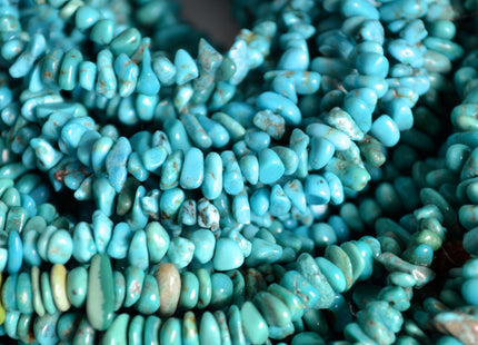 4-5x6-7 mm Natural Blue Turquoise Chips Gemstone Beads 16 Inches Strand #2074