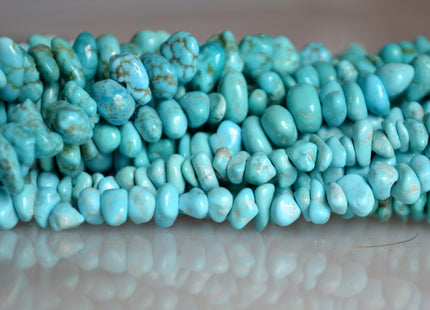 3-5x6-8 mm Natural Blue Green Turquoise Gemstone Beads Good Quality Small Genuine Turquoise Chips #2075