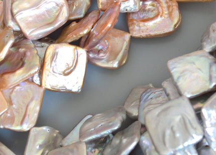 Gray And Natural Pink AA Freshwater Diamond Coin Pearl Pink and Silver Color Size Approx. 24-26mm #708