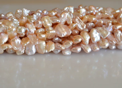 Biwa Stick Freshwater Pearl Beads White Pink and Peacock Color Size Approx.8x10mm to 10x13mm #718