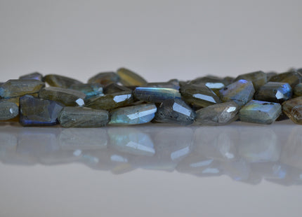 Natural Semi Precious Gemstone Rainbow Labradorite Beads Natural Color Diamond Cutting Flat Irregular Shape 10 Inch # 2084