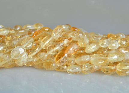12-15x10-20mm Approx. Oval/Nugget Shape Nutural Yellow Color Citrine Gemstone Beads #2100