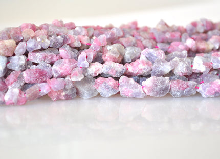 Natural Purple Pink Tourmaline Gemstone Beads Natural Small Rough Shape Size Approx. 6x8mm to 8x10mm #2019