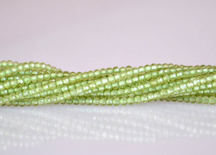 Natural Gemstone Tiny Peridot Beads Natural Green Color Faceted Round Shape Size Approx. 2mm #2038