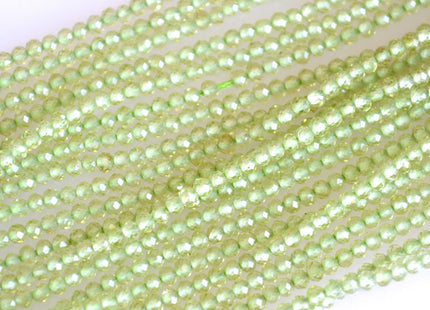 Natural Gemstone Tiny Peridot Beads Natural Green Color Faceted Round Shape Size Approx. 2mm #2038