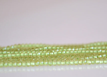 Natural Gemstone Tiny Peridot Beads Natural Green Color Faceted Round Shape Size Approx. 2mm #2038