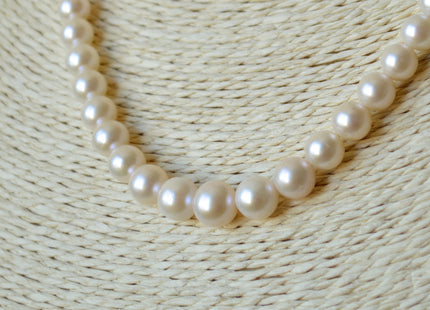 4-9mm AAA Natural White Perfect Round Freshwater Graduated Pearls High Luster Bridal White Cultured Freshwater Pearls #701
