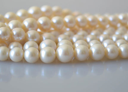 4-9mm AAA Natural White Perfect Round Freshwater Graduated Pearls High Luster Bridal White Cultured Freshwater Pearls #701