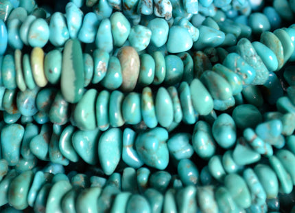 3-5x6-8 mm Natural Blue Green Turquoise Gemstone Beads Good Quality Small Genuine Turquoise Chips #2075