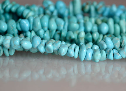 3-5x6-8 mm Natural Blue Green Turquoise Gemstone Beads Good Quality Small Genuine Turquoise Chips #2075