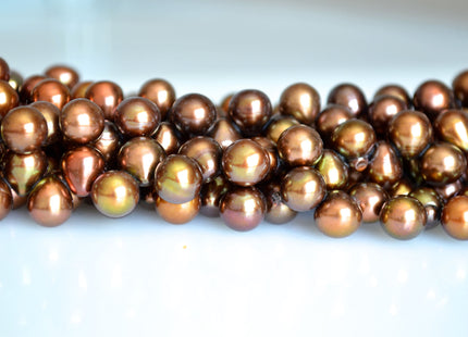 8-9x9-10mm Top Drilled Teardrop Freshwater Pearl Beads Luster Brown Color Dancing Genuine Cultured Freshwater Pearls #746