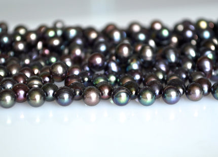 7x8-9mm Top Drilled Teardrop Shape Freshwater Pearl Beads Dark-Gray Color Dancing Genuine Cultured Freshwater Pearls  #748