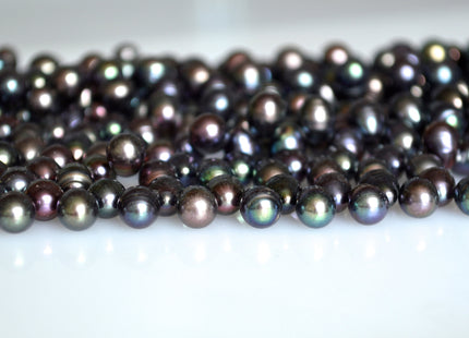 7x8-9mm Top Drilled Teardrop Shape Freshwater Pearl Beads Dark-Gray Color Dancing Genuine Cultured Freshwater Pearls #748