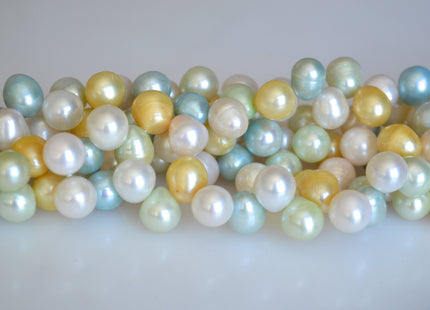9x10-11mm Top Drilled Oval/Drop Shape Freshwater Pearl Beads Multi Colors Dancing Genuine Cultured Freshwater Pearls #751
