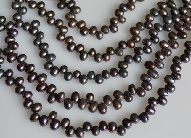 8x6-7mm Drop Shape Top Drilled Freshwater Pearl Beads Dancing Genuine Cultured Freshwater Pearls #758