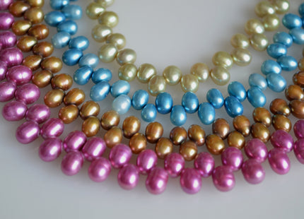 6x4-5mm to 7x5-6mm Top Drilled Oval/Drop Shape Freshwater Pearl Beads Multi Colors Dancing Genuine Cultured Freshwater Pearls #759