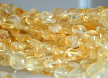12-15x10-20mm Approx. Oval/Nugget Shape Nutural Yellow Color Citrine Gemstone Beads #2100