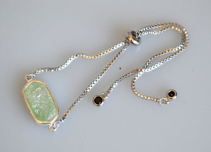 New Style Gemstone Bracelet Druzy Drusy Agate Bracelet Reversible Bracelet Adjustable Chain #2115