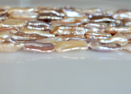 9-10 x 21-28 mm Natural Pink Long Biwa Stick Freshwater Pearls Beads Genuine High Luster Mixed Pink Mauve Biwa Freshwater Pearls #604