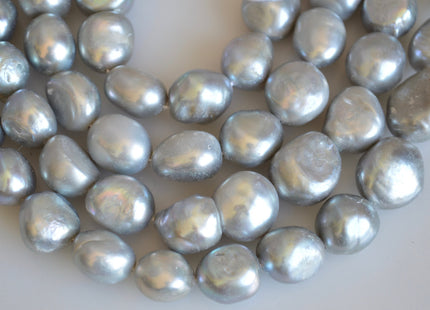 12-15x18 mm AA Jumbo Size Natural White Or Gray Rice/Oval Freshwater Pearl Irregular Nugget Beads Genuine Freshwater Pearls #394
