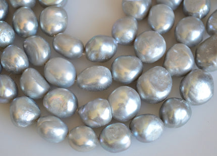 12-15x18 mm AA Jumbo Size Natural White Or Gray Rice/Oval Freshwater Pearl Irregular Nugget Beads Genuine Freshwater Pearls #394